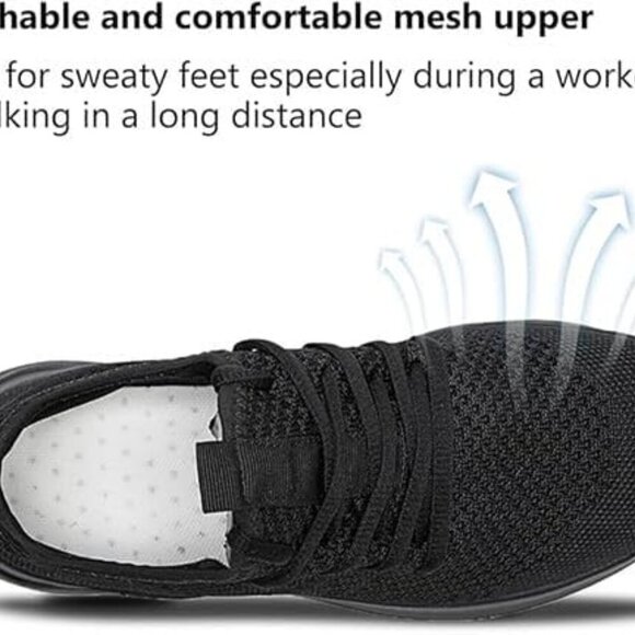 Women's Mesh Lightweight Tennis Shoes Breathable Non-Slip Workout Sneakers - Picture 4 of 7